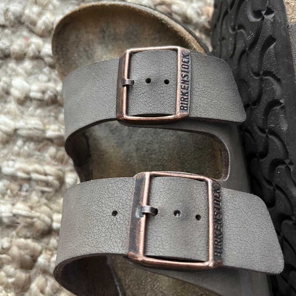 Birkenstock Arizona Mocha Brown Birko-Flor Sandals EU 37 Narrow Women's 6-6.5 - Picture 9 of 16